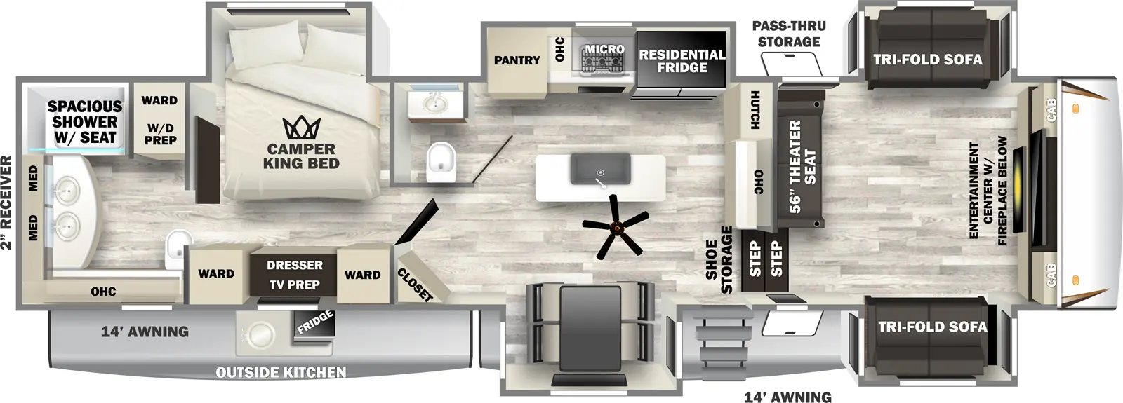 Sabre 37FLH Floorplan